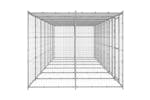 vidaXL 3082276 Outdoor Dog Kennel Galvanised Steel With Roof 16.94 M2 vidaXL 3082276 Outdoor Dog Kennel Galvanised Steel With Roof 16.94 M2