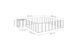vidaXL 3082228 Dog Kennel Black 20.57 M2 Steel vidaXL 3082228 Dog Kennel Black 20.57 M2 Steel