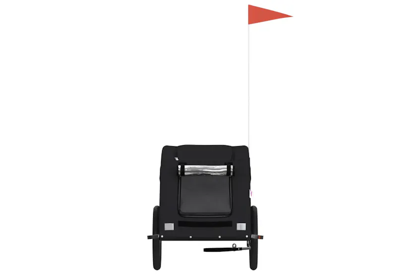 vidaXL 93968 Pet Bike Trailer Black Oxford Fabric And Iron vidaXL 93968 Pet Bike Trailer Black Oxford Fabric And Iron