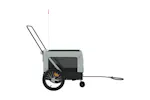 vidaXL 93937 Pet Bike Trailer Grey And Black Oxford Fabric And Iron vidaXL 93937 Pet Bike Trailer Grey And Black Oxford Fabric And Iron