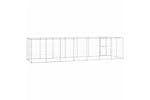 vidaXL 3082310 Outdoor Dog Kennel Galvanised Steel 16.94 M2 vidaXL 3082310 Outdoor Dog Kennel Galvanised Steel 16.94 M2