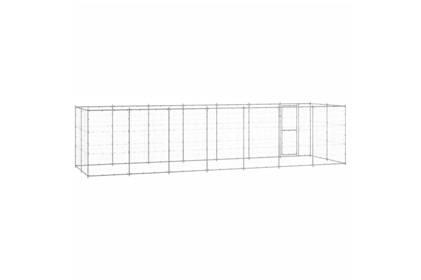 vidaXL 3082310 Outdoor Dog Kennel Galvanised Steel 16.94 M2 vidaXL 3082310 Outdoor Dog Kennel Galvanised Steel 16.94 M2