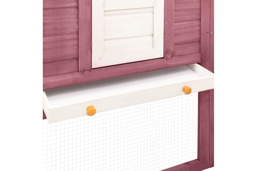 vidaXL 170874 Outdoor Rabbit Hutch With Run Mocca And White Solid Fir Wood vidaXL 170874 Outdoor Rabbit Hutch With Run Mocca And White Solid Fir Wood
