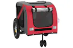 vidaXL 93887 Pet Bike Trailer Red And Black Oxford Fabric And Iron vidaXL 93887 Pet Bike Trailer Red And Black Oxford Fabric And Iron