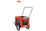 vidaXL 93928 Pet Bike Trailer Orange And Black Oxford Fabric And Iron vidaXL 93928 Pet Bike Trailer Orange And Black Oxford Fabric And Iron