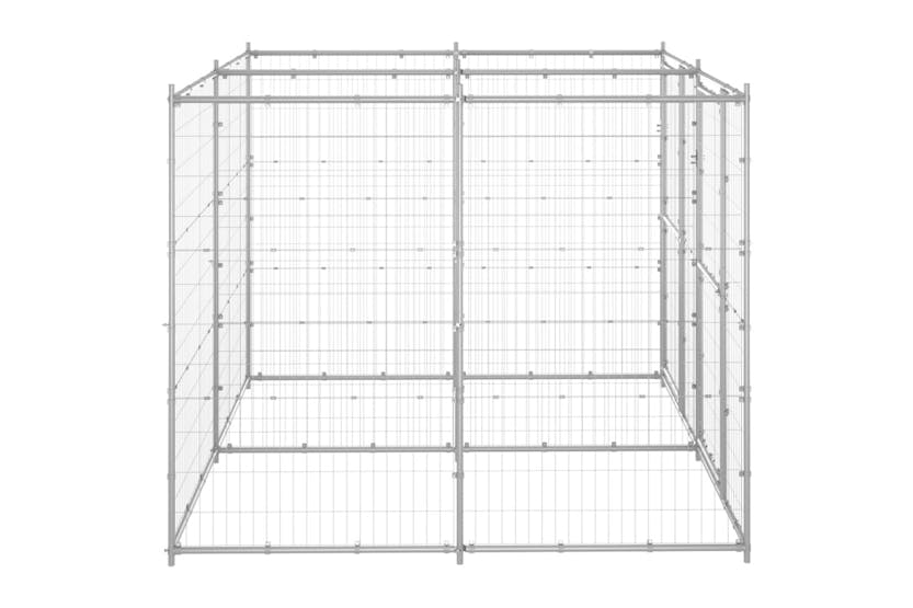 vidaXL 3082282 Outdoor Dog Kennel Galvanised Steel 4.84 M2 vidaXL 3082282 Outdoor Dog Kennel Galvanised Steel 4.84 M2