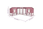 vidaXL 170874 Outdoor Rabbit Hutch With Run Mocca And White Solid Fir Wood vidaXL 170874 Outdoor Rabbit Hutch With Run Mocca And White Solid Fir Wood