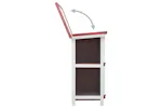 vidaXL 170836 Outdoor Rabbit Hutch 4 Doors Red Wood vidaXL 170836 Outdoor Rabbit Hutch 4 Doors Red Wood