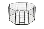 vidaXL 170574 Dog Playpen 8 Panels Steel 80x100cm Black vidaXL 170574 Dog Playpen 8 Panels Steel 80x100cm Black