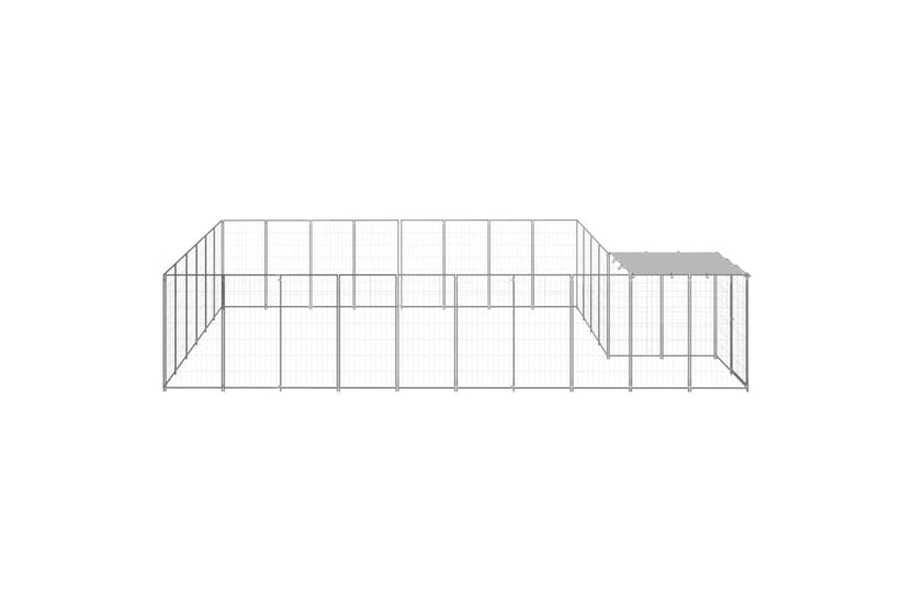 vidaXL 3082221 Dog Kennel Silver 15.73 M2 Steel vidaXL 3082221 Dog Kennel Silver 15.73 M2 Steel