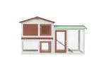 vidaXL 170841 Outdoor Large Rabbit Hutch Brown And White 145 X 45 X 84 Wood vidaXL 170841 Outdoor Large Rabbit Hutch Brown And White 145 X 45 X 84 Wood