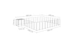 vidaXL 3082235 Dog Kennel Silver 25.41 M2 Steel vidaXL 3082235 Dog Kennel Silver 25.41 M2 Steel