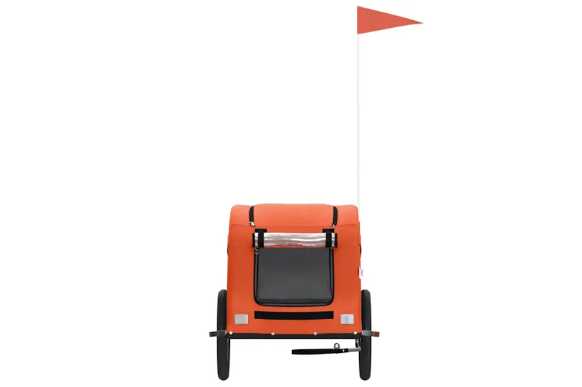 vidaXL 93963 Pet Bike Trailer Orange Oxford Fabric And Iron vidaXL 93963 Pet Bike Trailer Orange Oxford Fabric And Iron