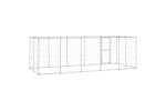 vidaXL 3082304 Outdoor Dog Kennel Galvanised Steel With Roof 12.1 M2 vidaXL 3082304 Outdoor Dog Kennel Galvanised Steel With Roof 12.1 M2