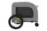 vidaXL 93851 Pet Bike Trailer Orange And Grey Oxford Fabric And Iron vidaXL 93851 Pet Bike Trailer Orange And Grey Oxford Fabric And Iron