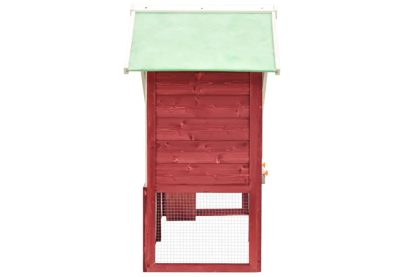 vidaXL 170871 Rabbit Hutch Red And White 140x63x120cm Solid Firwood vidaXL 170871 Rabbit Hutch Red And White 140x63x120cm Solid Firwood