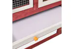 vidaXL 170871 Rabbit Hutch Red And White 140x63x120cm Solid Firwood vidaXL 170871 Rabbit Hutch Red And White 140x63x120cm Solid Firwood