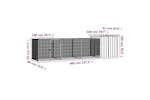 vidaXL 3106461 Chicken Cage Grey 400x91x100cm Galvanised Steel vidaXL 3106461 Chicken Cage Grey 400x91x100cm Galvanised Steel