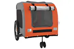 vidaXL 93858 Pet Bike Trailer Orange And Grey Oxford Fabric And Iron vidaXL 93858 Pet Bike Trailer Orange And Grey Oxford Fabric And Iron
