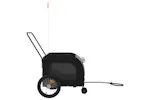 vidaXL 93853 Pet Bike Trailer Black And Grey Oxford Fabric And Iron vidaXL 93853 Pet Bike Trailer Black And Grey Oxford Fabric And Iron