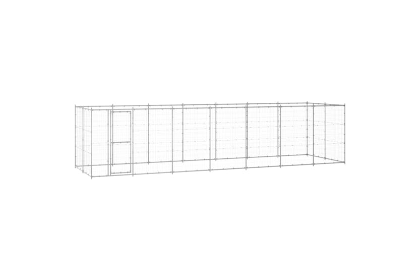 vidaXL 3082310 Outdoor Dog Kennel Galvanised Steel 16.94 M2 vidaXL 3082310 Outdoor Dog Kennel Galvanised Steel 16.94 M2