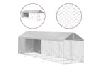 vidaXL 3190492 Outdoor Dog Kennel With Roof Silver 2x10x2.5 M Galvanised Steel vidaXL 3190492 Outdoor Dog Kennel With Roof Silver 2x10x2.5 M Galvanised Steel