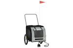 vidaXL 93853 Pet Bike Trailer Black And Grey Oxford Fabric And Iron vidaXL 93853 Pet Bike Trailer Black And Grey Oxford Fabric And Iron