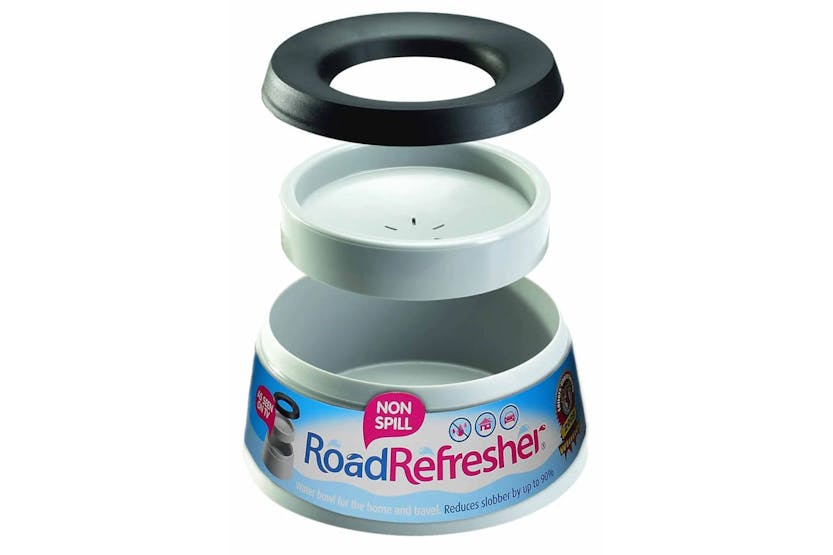 Road Refresher 422152 Non-spill Pet Water Bowl Large Grey Lgrr Road Refresher 422152 Non-spill Pet Water Bowl Large Grey Lgrr
