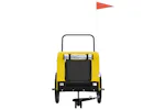 vidaXL 94029 Pet Bike Trailer Yellow And Black Oxford Fabric And Iron vidaXL 94029 Pet Bike Trailer Yellow And Black Oxford Fabric And Iron