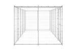 vidaXL 3082304 Outdoor Dog Kennel Galvanised Steel With Roof 12.1 M2 vidaXL 3082304 Outdoor Dog Kennel Galvanised Steel With Roof 12.1 M2