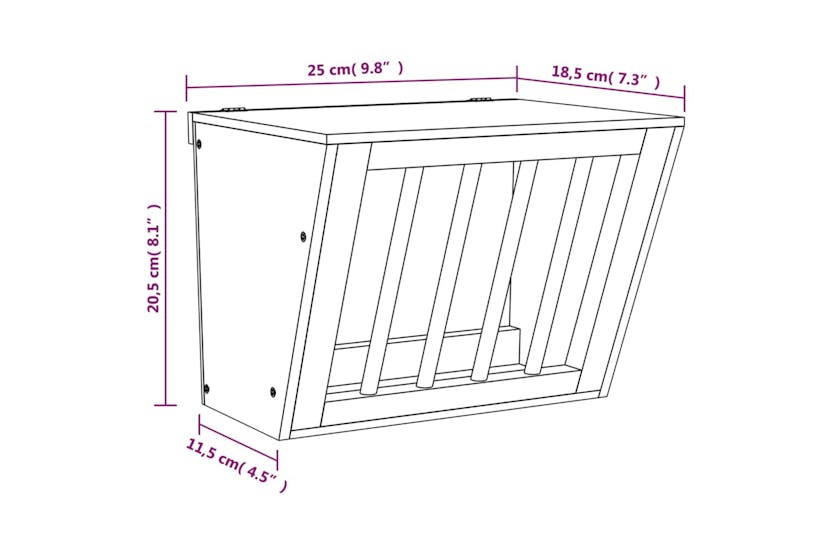vidaXL 172423 Rabbit Hay Feeder 25x18.5x20.5cm Solid Wood Fir vidaXL 172423 Rabbit Hay Feeder 25x18.5x20.5cm Solid Wood Fir