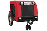 vidaXL 94020 Pet Bike Trailer Red And Black Oxford Fabric And Iron vidaXL 94020 Pet Bike Trailer Red And Black Oxford Fabric And Iron