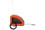 vidaXL 93963 Pet Bike Trailer Orange Oxford Fabric And Iron vidaXL 93963 Pet Bike Trailer Orange Oxford Fabric And Iron