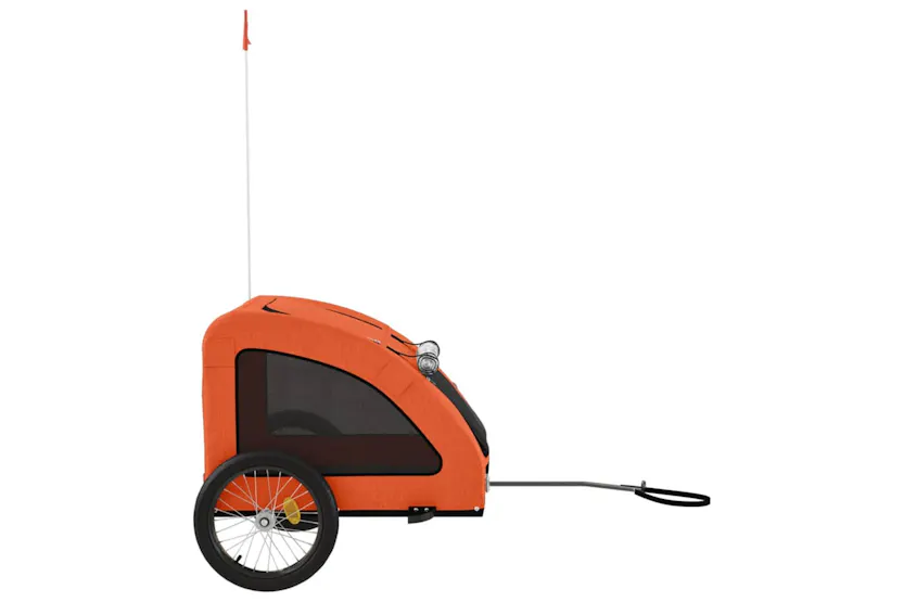 vidaXL 93963 Pet Bike Trailer Orange Oxford Fabric And Iron vidaXL 93963 Pet Bike Trailer Orange Oxford Fabric And Iron