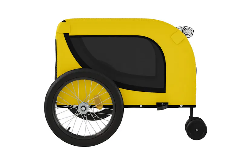 vidaXL 94029 Pet Bike Trailer Yellow And Black Oxford Fabric And Iron vidaXL 94029 Pet Bike Trailer Yellow And Black Oxford Fabric And Iron