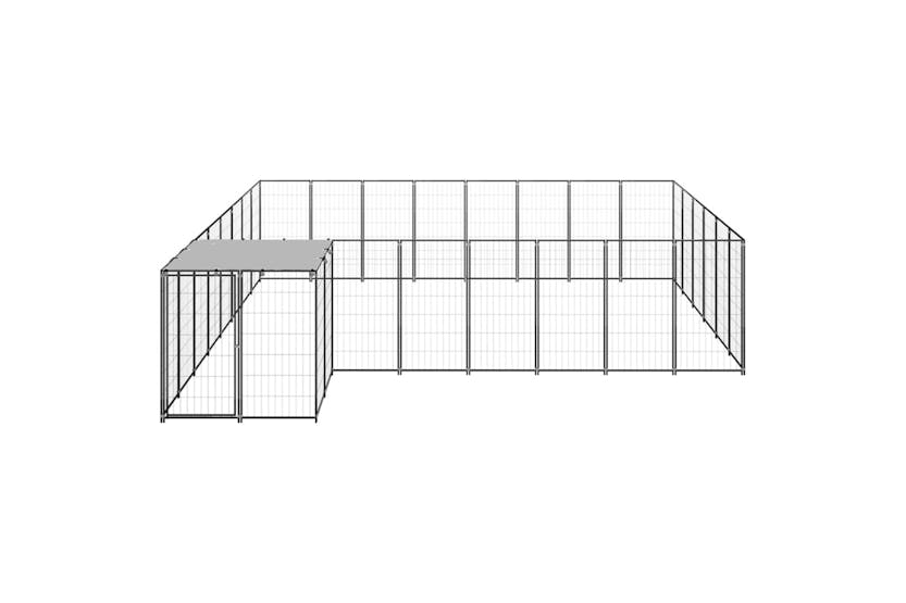 vidaXL 3082227 Dog Kennel Black 15.73 M2 Steel vidaXL 3082227 Dog Kennel Black 15.73 M2 Steel