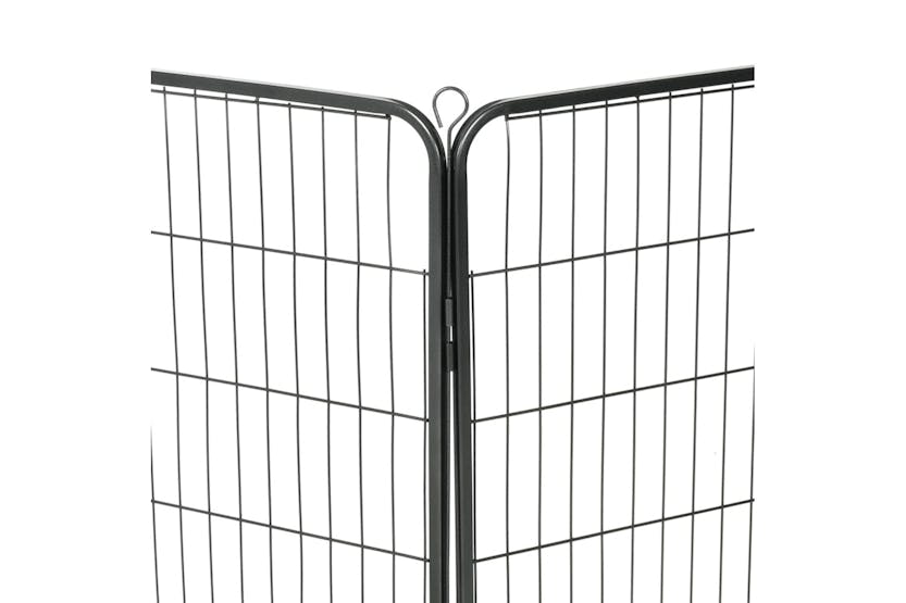 vidaXL 170574 Dog Playpen 8 Panels Steel 80x100cm Black vidaXL 170574 Dog Playpen 8 Panels Steel 80x100cm Black