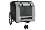 vidaXL 93853 Pet Bike Trailer Black And Grey Oxford Fabric And Iron vidaXL 93853 Pet Bike Trailer Black And Grey Oxford Fabric And Iron