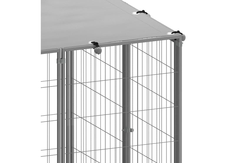 vidaXL 3082221 Dog Kennel Silver 15.73 M2 Steel vidaXL 3082221 Dog Kennel Silver 15.73 M2 Steel