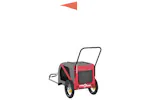 vidaXL 93887 Pet Bike Trailer Red And Black Oxford Fabric And Iron vidaXL 93887 Pet Bike Trailer Red And Black Oxford Fabric And Iron