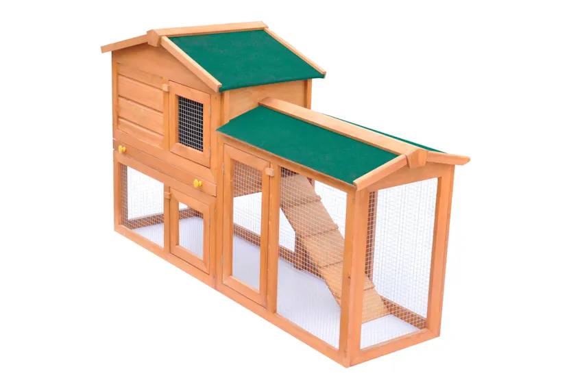 vidaXL 170162 Outdoor Large Rabbit Hutch Small Animal House Pet Cage Wood vidaXL 170162 Outdoor Large Rabbit Hutch Small Animal House Pet Cage Wood