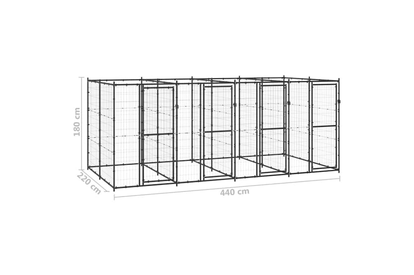 vidaXL 3082262 Outdoor Dog Kennel Steel 9.68 M2 vidaXL 3082262 Outdoor Dog Kennel Steel 9.68 M2