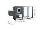 vidaXL 170846 Outdoor Chicken Cage Hen House With 1 Egg Cage Grey Wood vidaXL 170846 Outdoor Chicken Cage Hen House With 1 Egg Cage Grey Wood