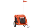 vidaXL 93963 Pet Bike Trailer Orange Oxford Fabric And Iron vidaXL 93963 Pet Bike Trailer Orange Oxford Fabric And Iron