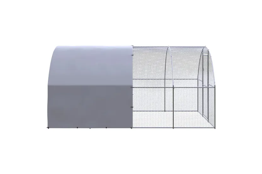 vidaXL 3095473 Outdoor Chicken Coop 3x4x2 M Galvanised Steel vidaXL 3095473 Outdoor Chicken Coop 3x4x2 M Galvanised Steel