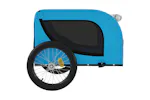 vidaXL 94009 Pet Bike Trailer Blue And Black Oxford Fabric And Iron vidaXL 94009 Pet Bike Trailer Blue And Black Oxford Fabric And Iron