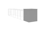 vidaXL 3189106 Dog House With Run Light Grey 165x863x181cm Galvanised Steel vidaXL 3189106 Dog House With Run Light Grey 165x863x181cm Galvanised Steel