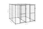 vidaXL 3082249 Outdoor Dog Kennel Steel With Roof 4.84 M2 vidaXL 3082249 Outdoor Dog Kennel Steel With Roof 4.84 M2