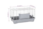vidaXL 172224 Small Animal Cage Grey 58x32x31cm Polypropylene And Metal vidaXL 172224 Small Animal Cage Grey 58x32x31cm Polypropylene And Metal