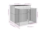 vidaXL 3189119 Dog House With Run Anthracite 214x253x181cm Galvanised Steel vidaXL 3189119 Dog House With Run Anthracite 214x253x181cm Galvanised Steel